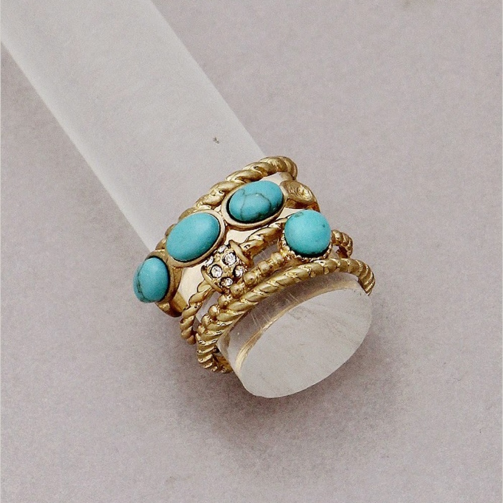 Gold/Turquoise Ring
